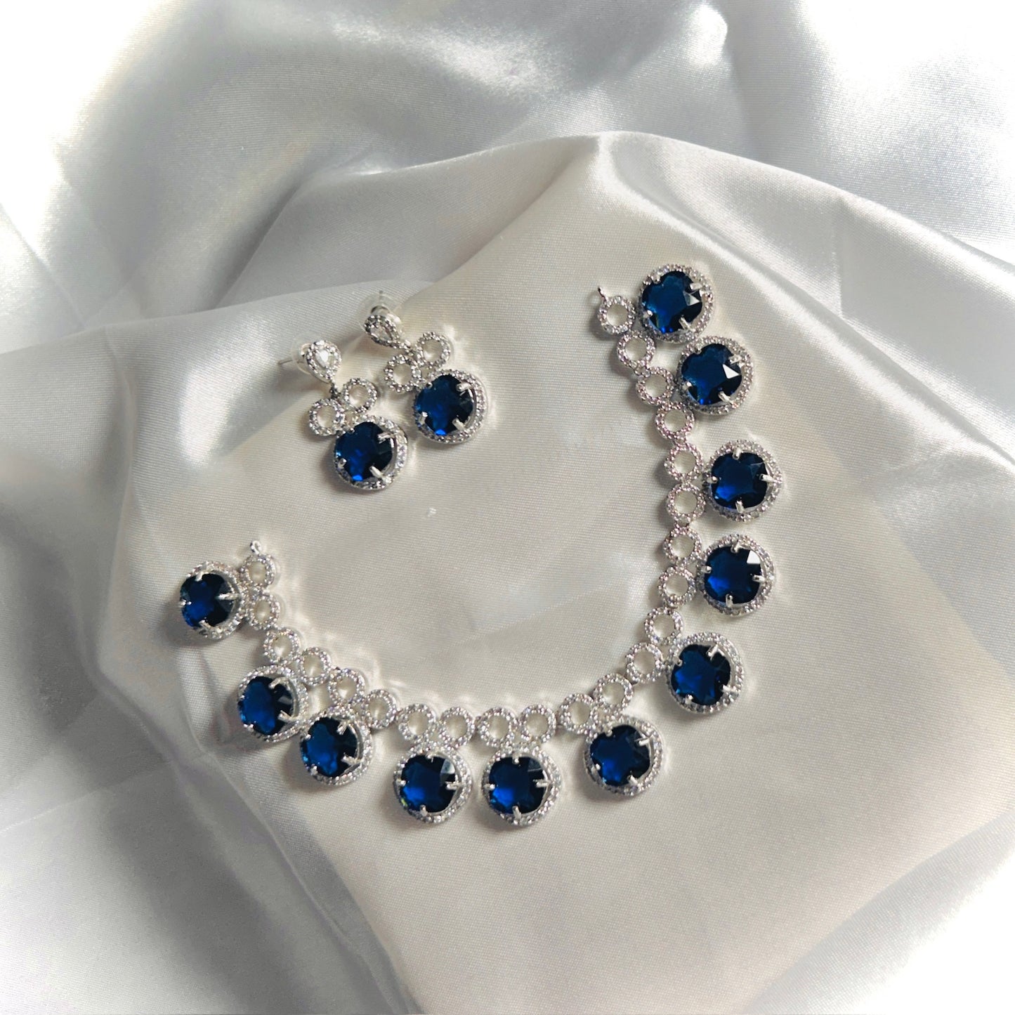 Ocean Sapphire Silver-Tone Necklace💙