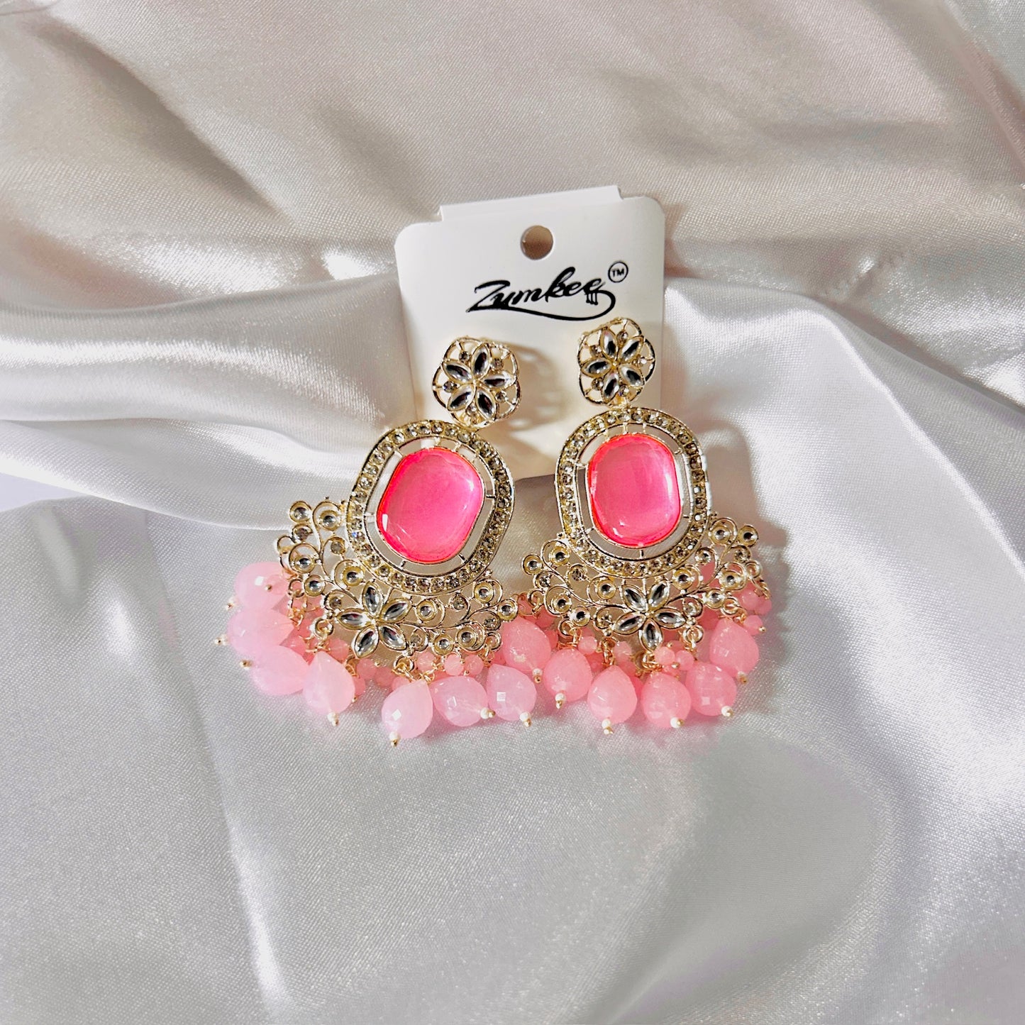 Rose Quartz Inspired Festive Earrings ✨