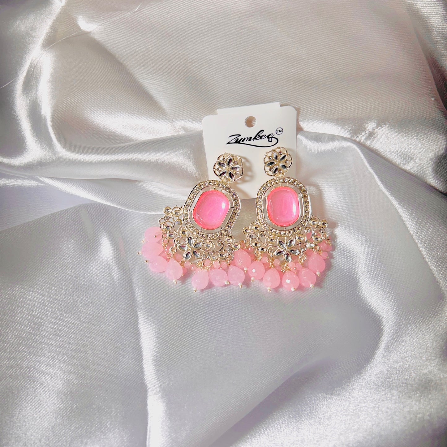 Rose Quartz Inspired Festive Earrings ✨