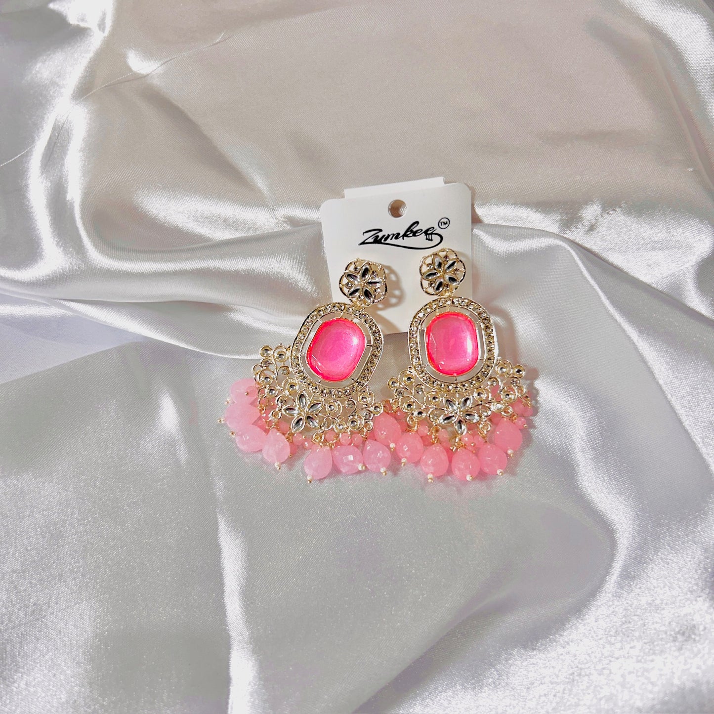 Rose Quartz Inspired Festive Earrings ✨