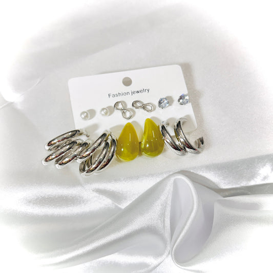 Everyday Chic Earring Set – Hoops, Studs & Drops ✨