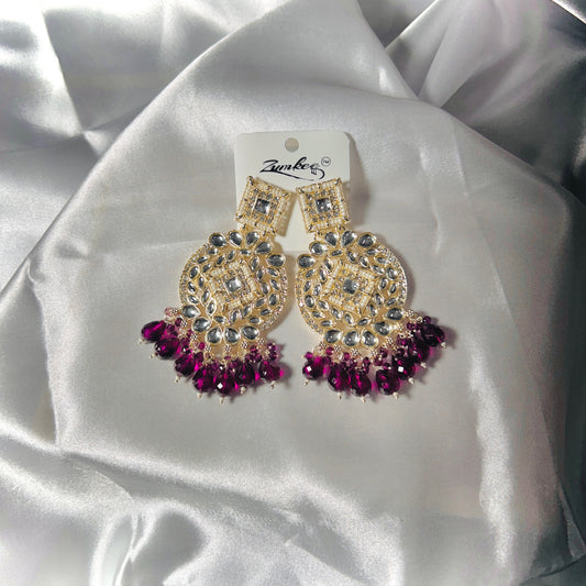 Amethyst Royale Statement Earrings 💜👑