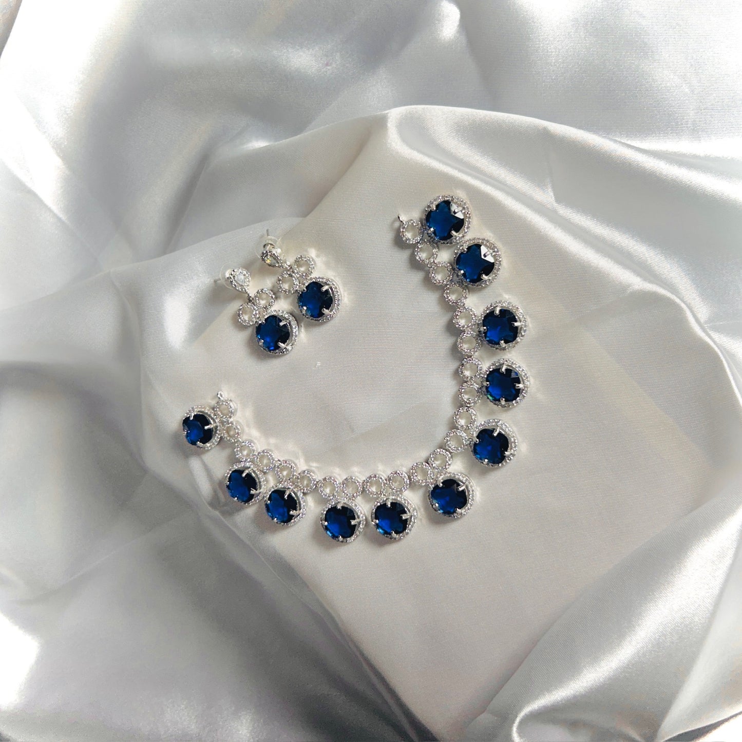 Ocean Sapphire Silver-Tone Necklace💙